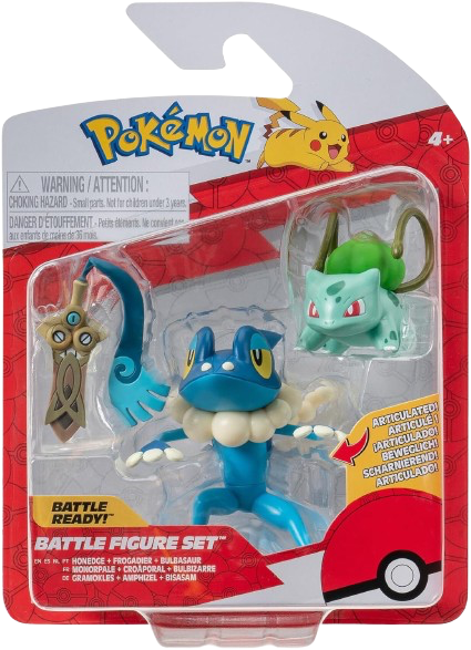 Pokemon -  Honedge, Frogadier & Bulbasaur Battle Figure Set