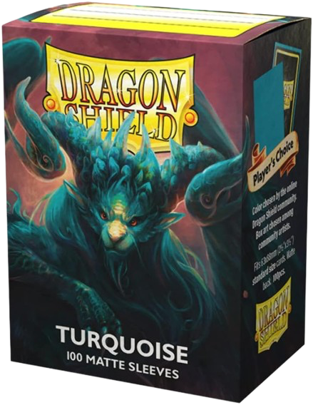 Dragon Shield - Matte Players Choice Turquoise Sleeves (100)