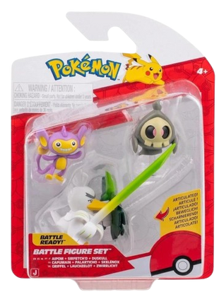 Pokemon - Aipom, Sirfetch'd & Duskull Battle Figure Set