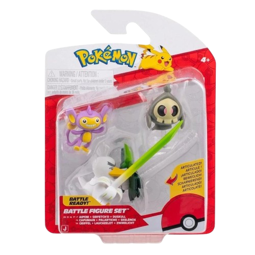 Pokemon - Aipom, Sirfetch'd & Duskull Battle Figure Set