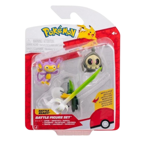 Pokemon - Aipom, Sirfetch'd & Duskull Battle Figure Set