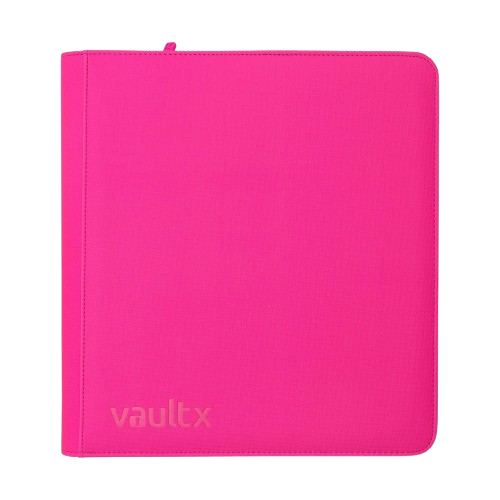 Vault X - Neon Pink 12 Pocket Zip Binder