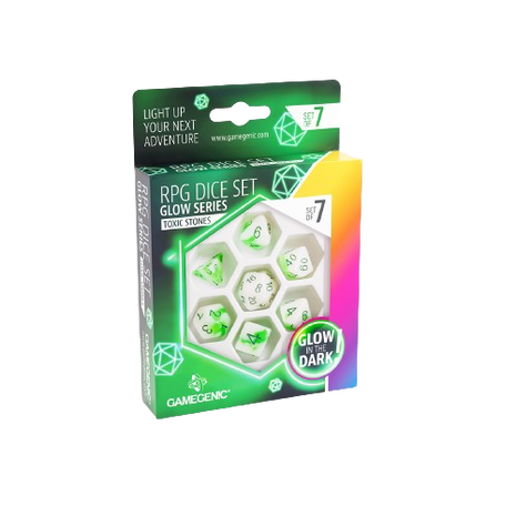 Gamegenic - Toxic Stones Glow Series RPG Dice Set
