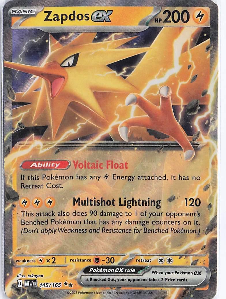 Zapdos ex 145/165