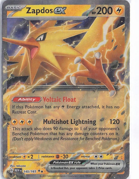 Zapdos ex 145/165