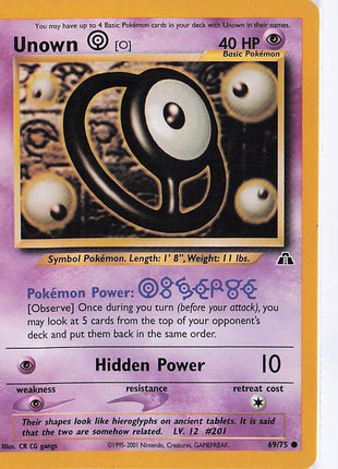 Unown O 69/75