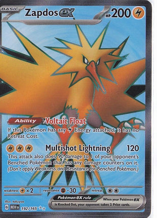 Zapdos ex 192/165