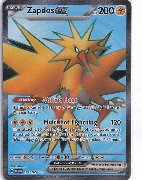 Zapdos ex 192/165
