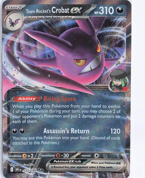Team Rocket's Crobat ex 122/182