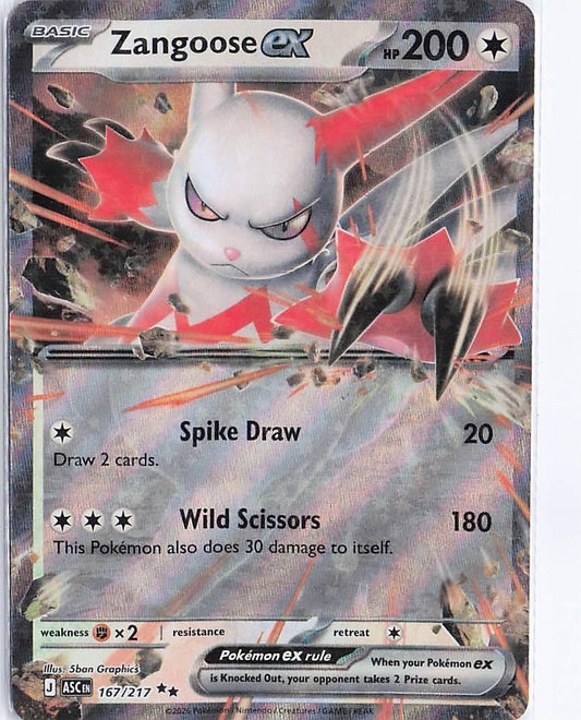 Zangoose ex 167/217