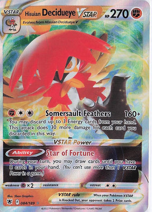 Hisuian Decidueye VSTAR 084/189