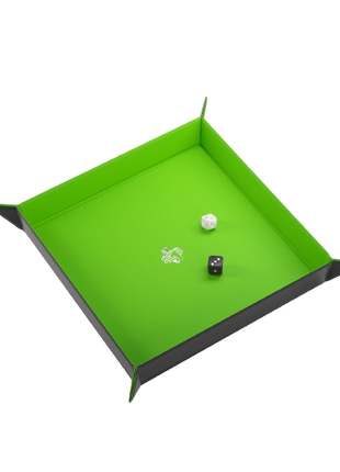 Gamegenic - Black/Green Square Magnetic Dice Tray