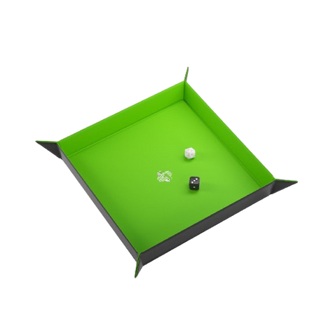Gamegenic - Black/Green Square Magnetic Dice Tray