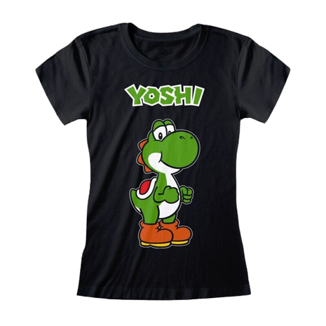 Super Mario - Yoshi Name Tag Fitted T-Shirt