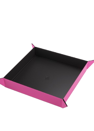 Gamegenic - Black/Pink Square Magnetic Dice Tray