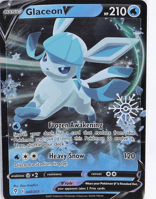 Glaceon V 040/203 (Snowflake)