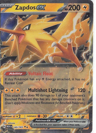 Zapdos ex 145/165
