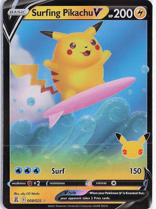 Surfing Pikachu V 008/025