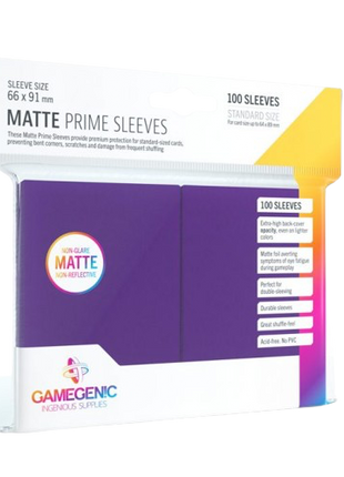 Gamegenic - Purple Matte Prime Sleeves (100)