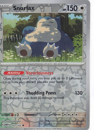 Snorlax 143/165 (RH)