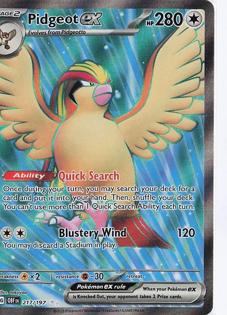Pidgeot ex 217/197