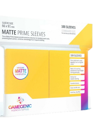 Gamegenic -  Yellow Matte Prime Standard Sleeves (100)