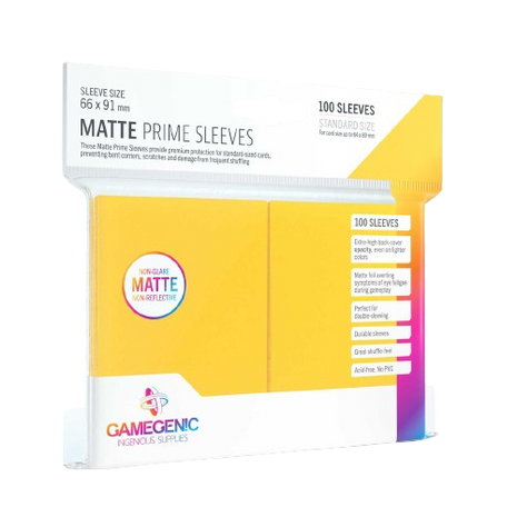 Gamegenic -  Yellow Matte Prime Standard Sleeves (100)