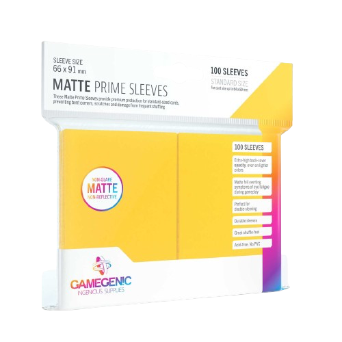 Gamegenic -  Yellow Matte Prime Standard Sleeves (100)