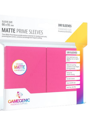 Gamegenic - Pink Matte Prime Sleeves (100)