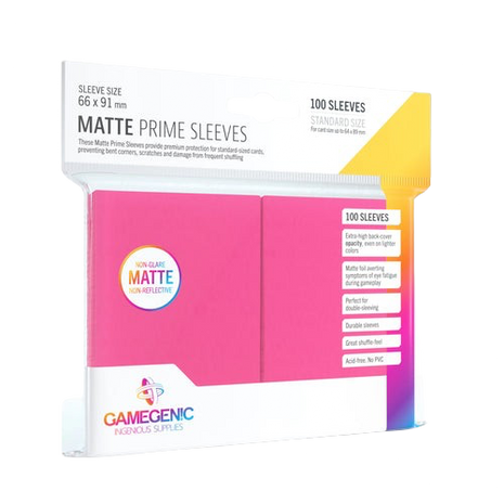 Gamegenic - Pink Matte Prime Sleeves (100)