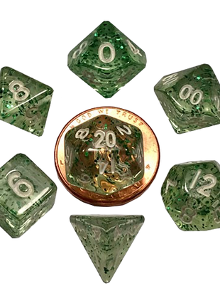 FanRoll - Ethereal Green Mini Poly Dice Set