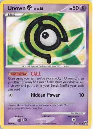 Unown C LV.18 67/130