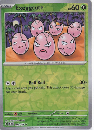 Exeggcute 102/165 (RH)