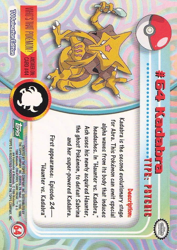 Kadabra #64 - Topps