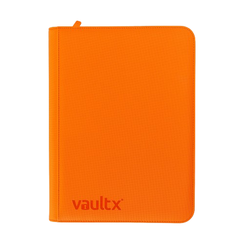 Vault X - Orange 9 Pocket Zip Binder