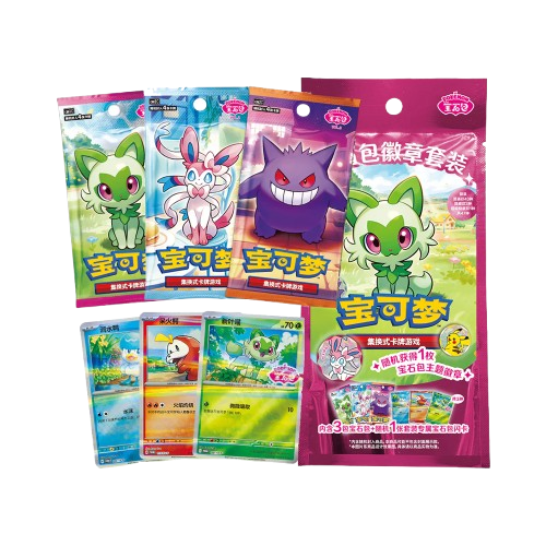 Pokemon - Simplified Chinese Gem Pack Badge Set