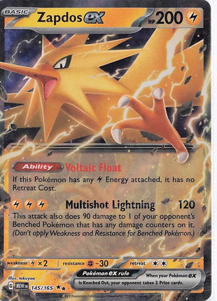 Zapdos ex 145/165