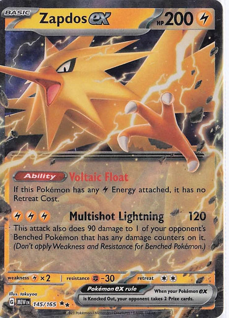 Zapdos ex 145/165