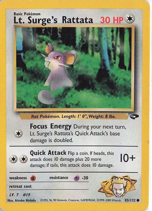 Lt. Surge’s Rattata 85/132