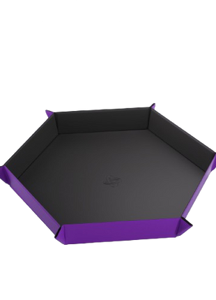 Gamegenic - Black/Purple Hexagonal Magnetic Dice Tray