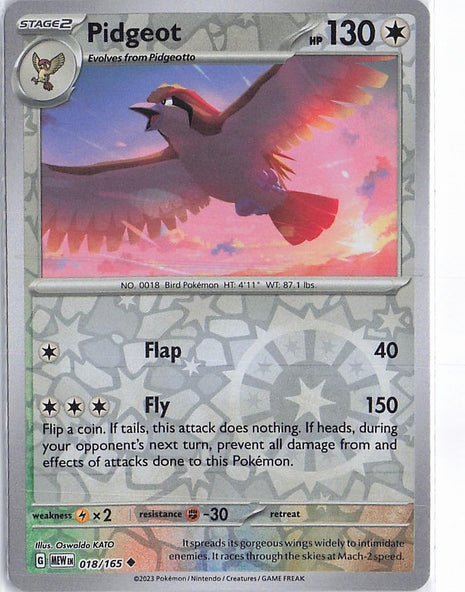 Pidgeot 018/165 (RH)