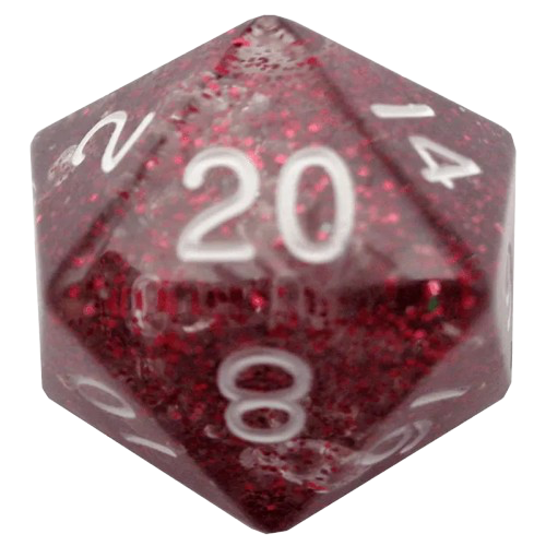 FanRoll - 35mm Mega Acrylic D20: Ethereal Light Purple