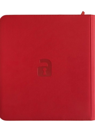 Vault X - Red 12 Pocket Zip Binder