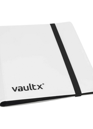 Vault X - White 9 Pocket Strap Binder