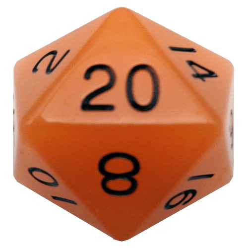 FanRoll - 35mm Mega Acrylic D20: Glow Orange