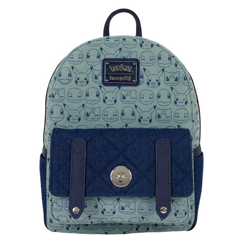 Loungefly - Pokemon Faux Denim All Over Print Mini Backpack
