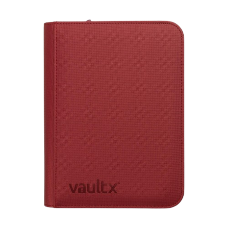 Vault X - Metallic Red 4 Pocket Zip Binder