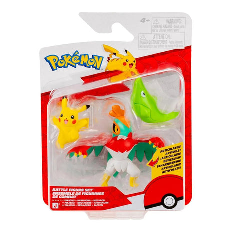 Pokemon - Pikachu, Hawlucha & Metapod Battle Figure Set