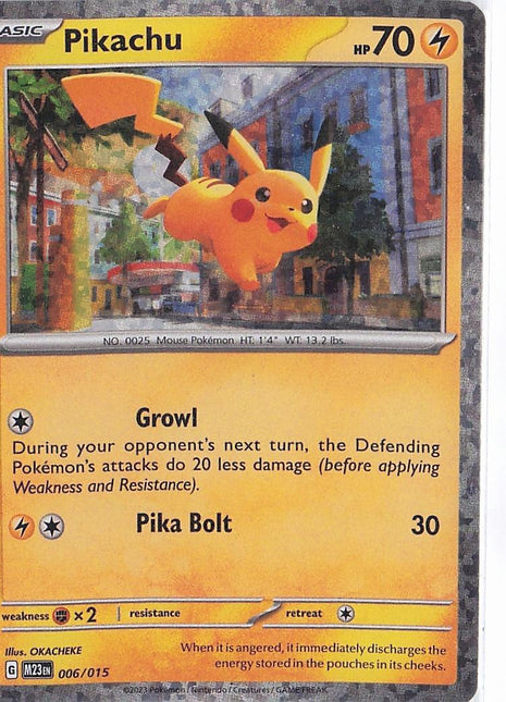 Pikachu 006/015 (H)