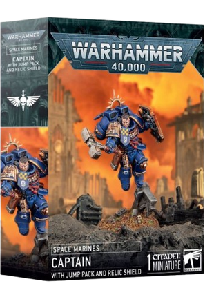 Warhammer: 40K - Space Marines Captain With Jump Pack & Relic Shield